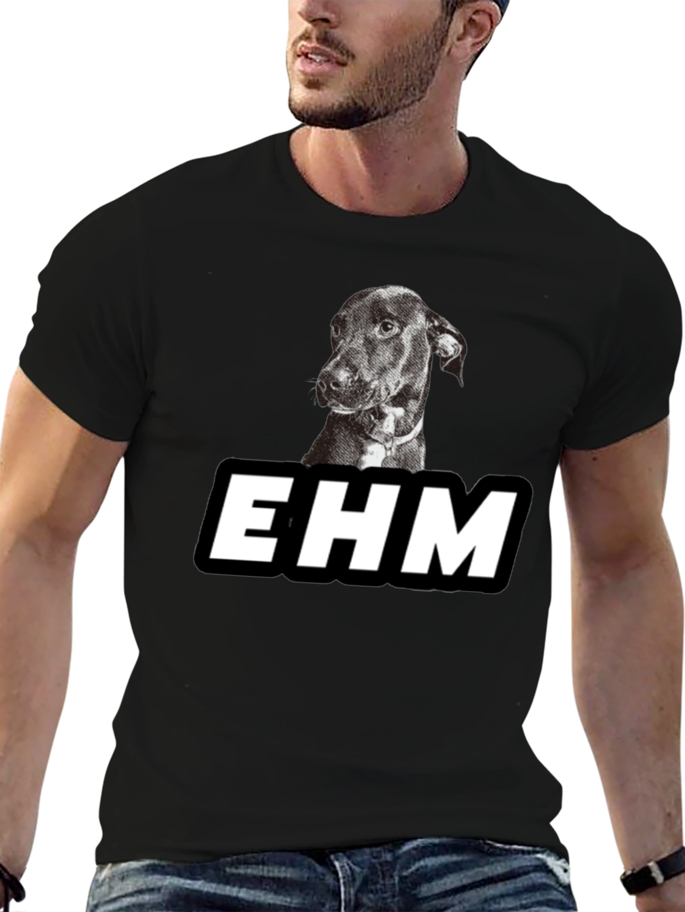 EHM Dog Graphic Black T-Shirt