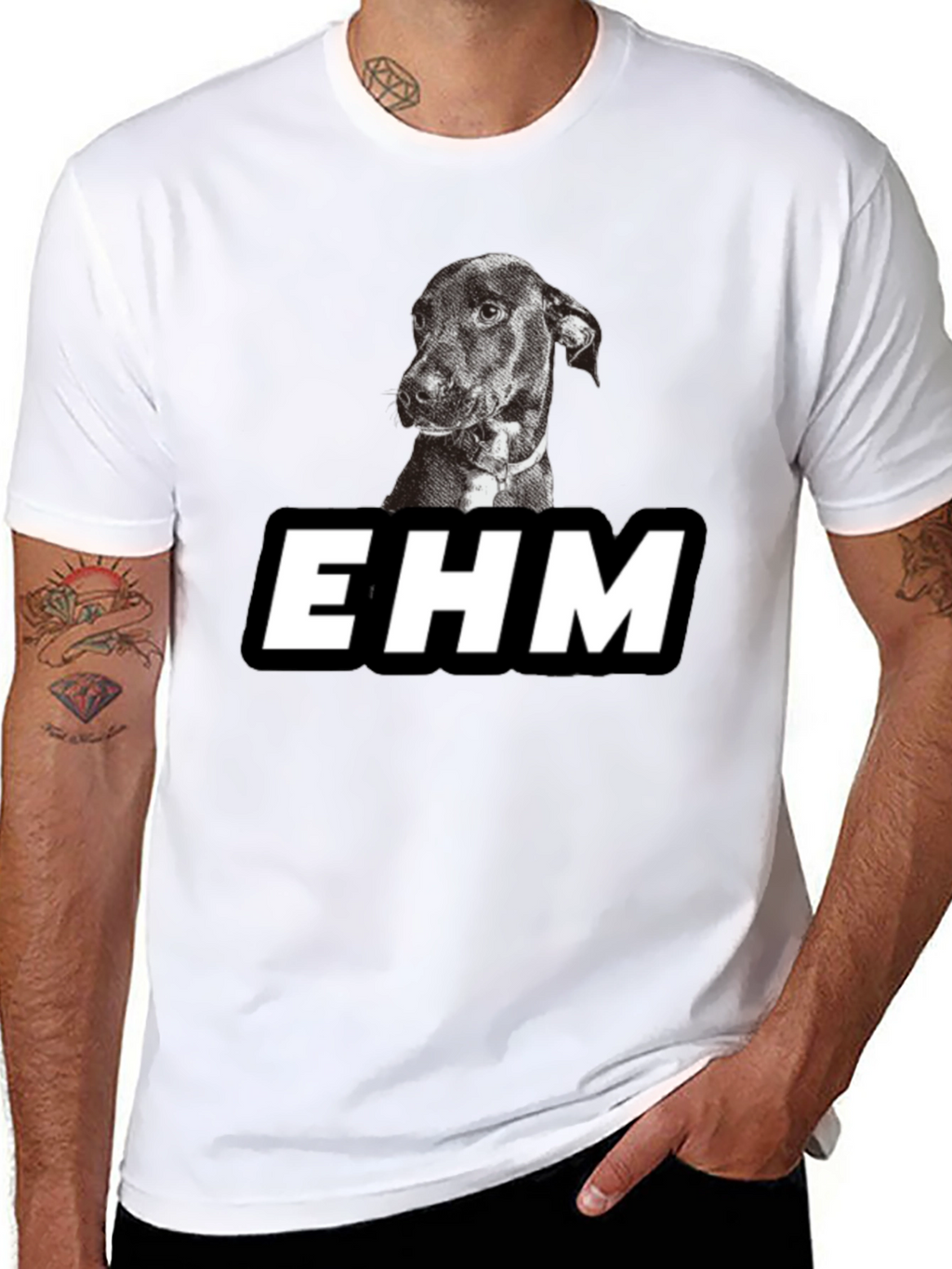 EHM Dog Graphic Black T-Shirt