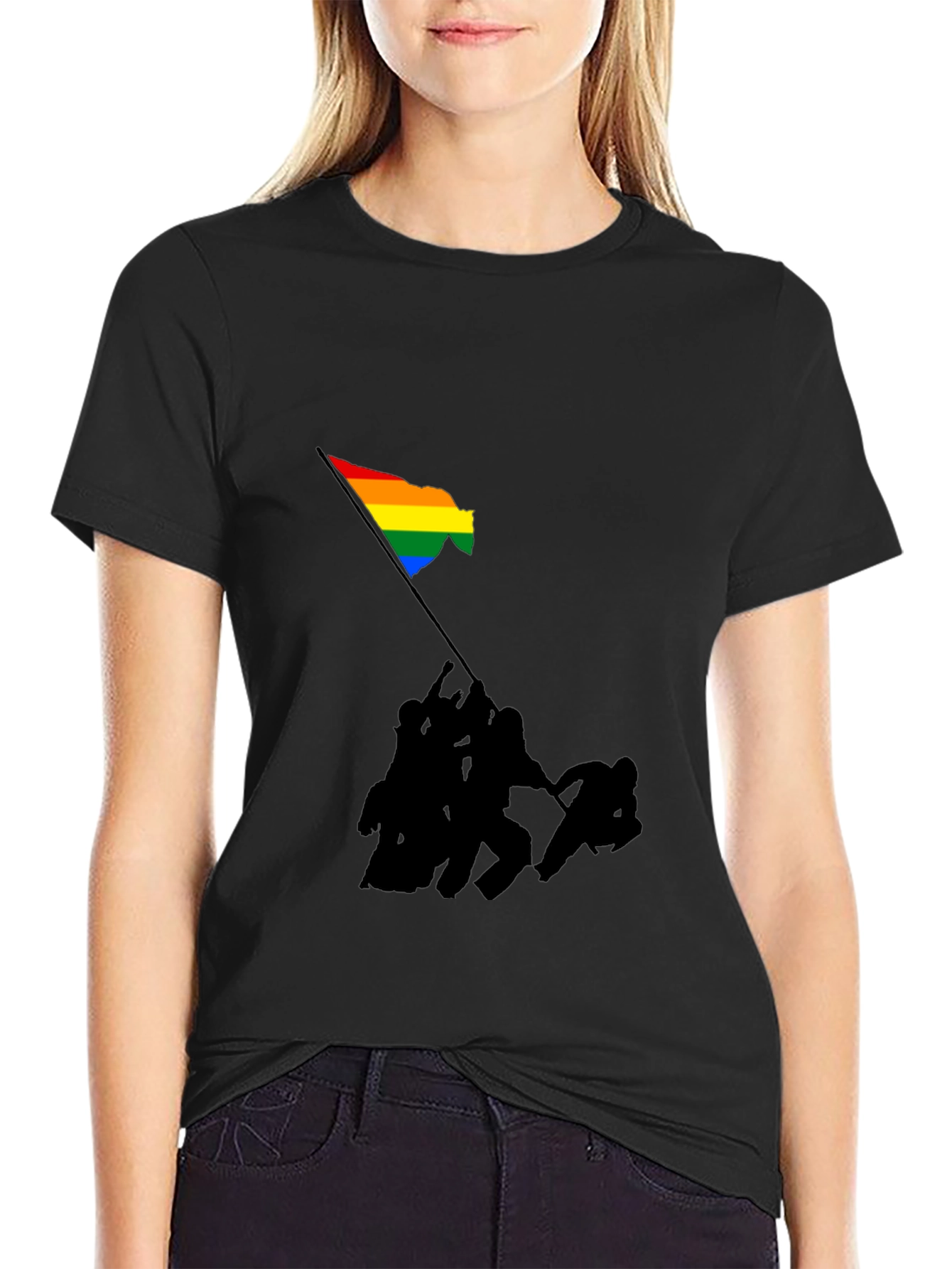 Pride Flag Raising Graphic T-Shirt