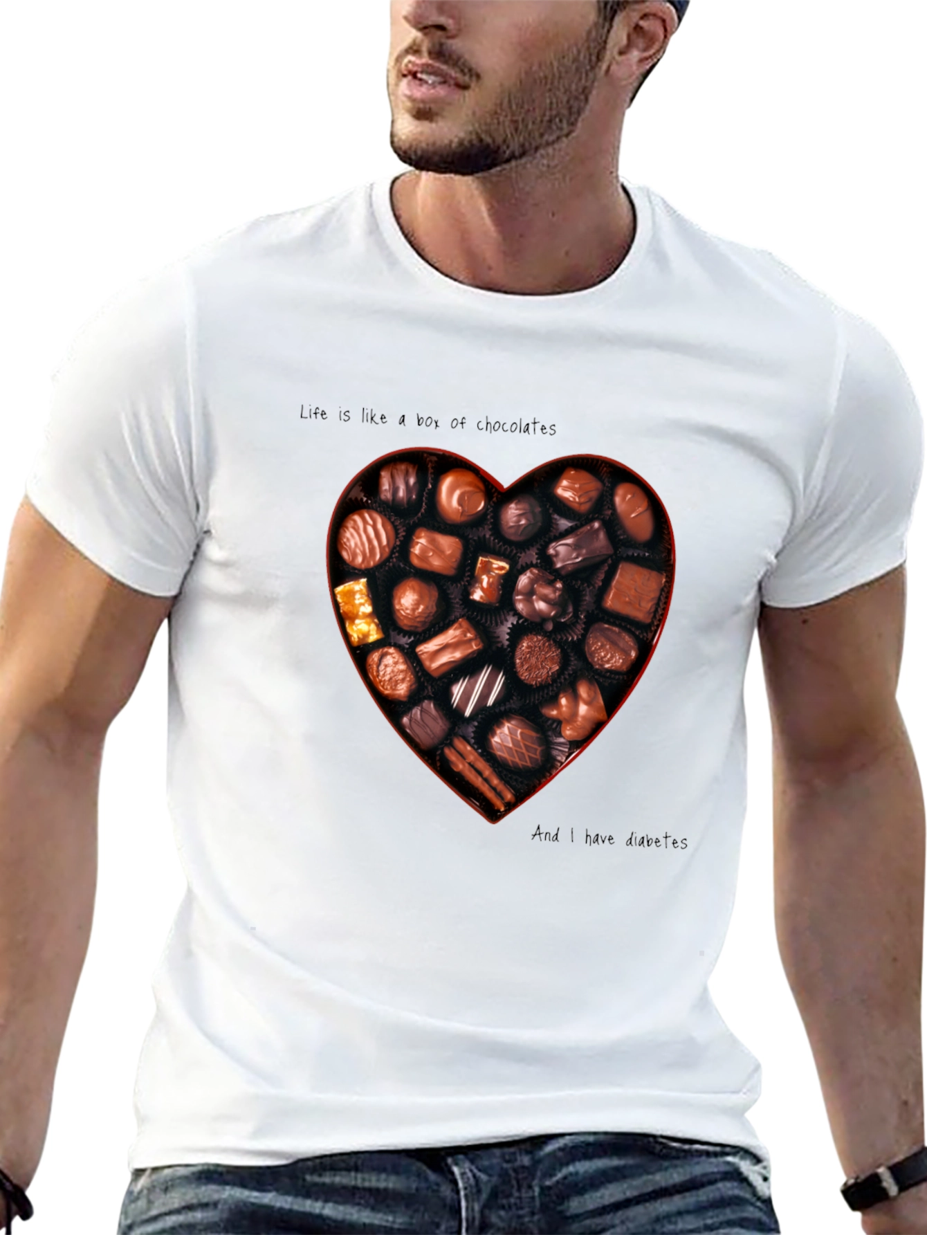 Chocolate Box Heart Graphic T-Shirt