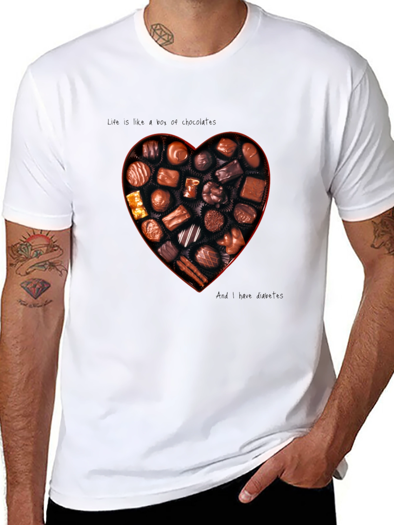 Chocolate Box Heart Graphic T-Shirt