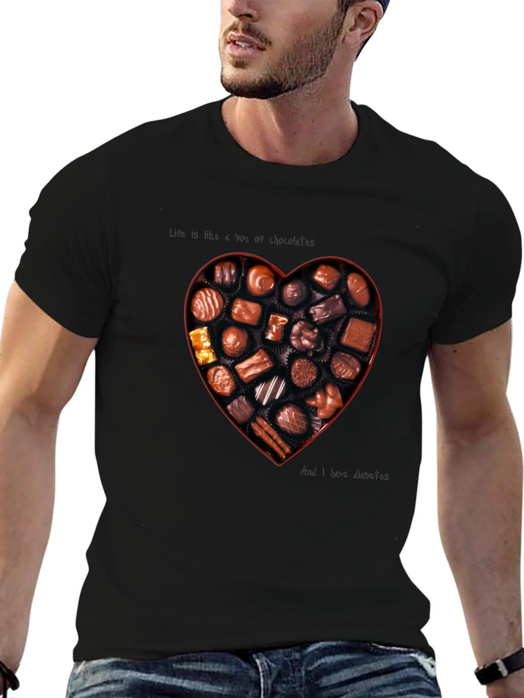 Chocolate Box Heart Graphic T-Shirt