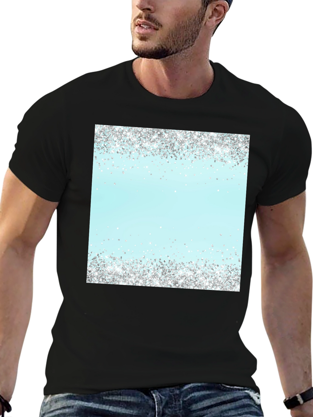 Sparkling Glitter Accent Tee