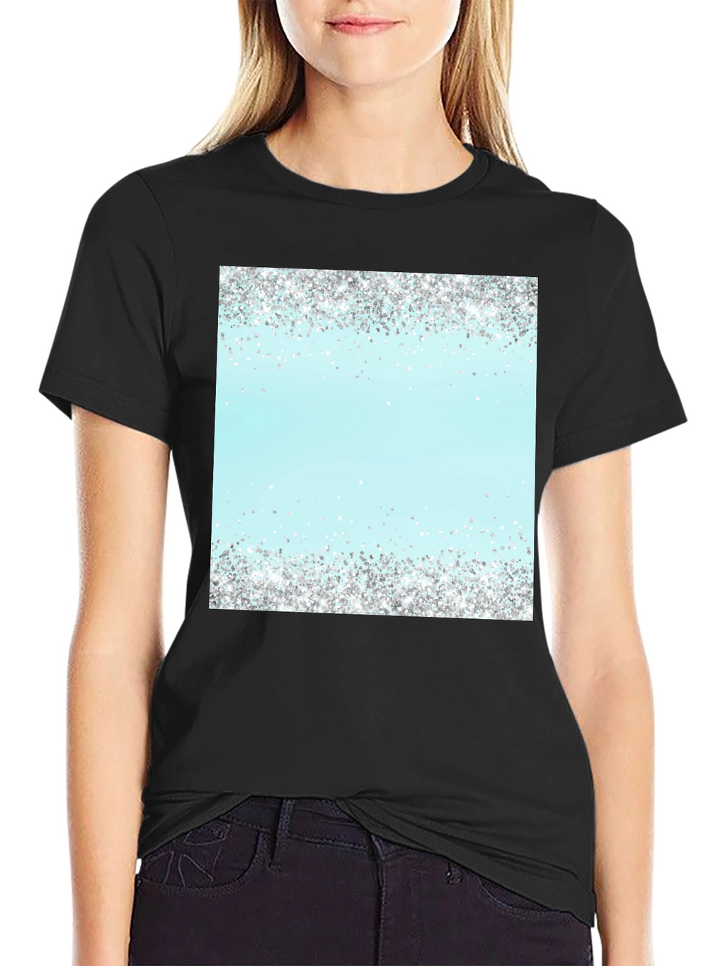 Sparkling Glitter Accent Tee