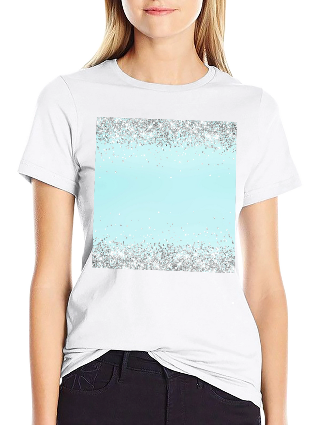 Sparkling Glitter Accent Tee