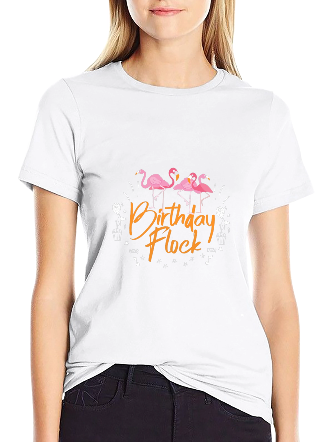 Birthday Flock T-Shirt - Flamingo Party
