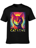 Cat Love Graphic Tee - Stylish Unisex T-Shirt