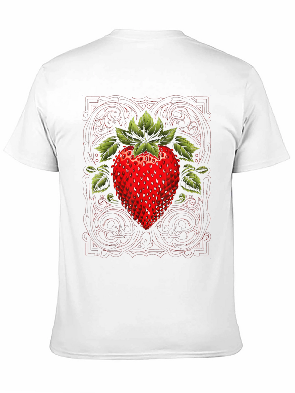 Strawberry Graphic Print Black Tee