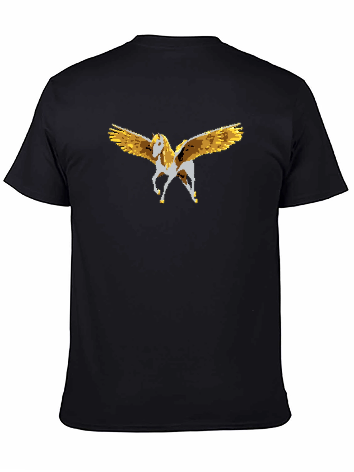 Pixel Pegasus Graphic T-Shirt - Black
