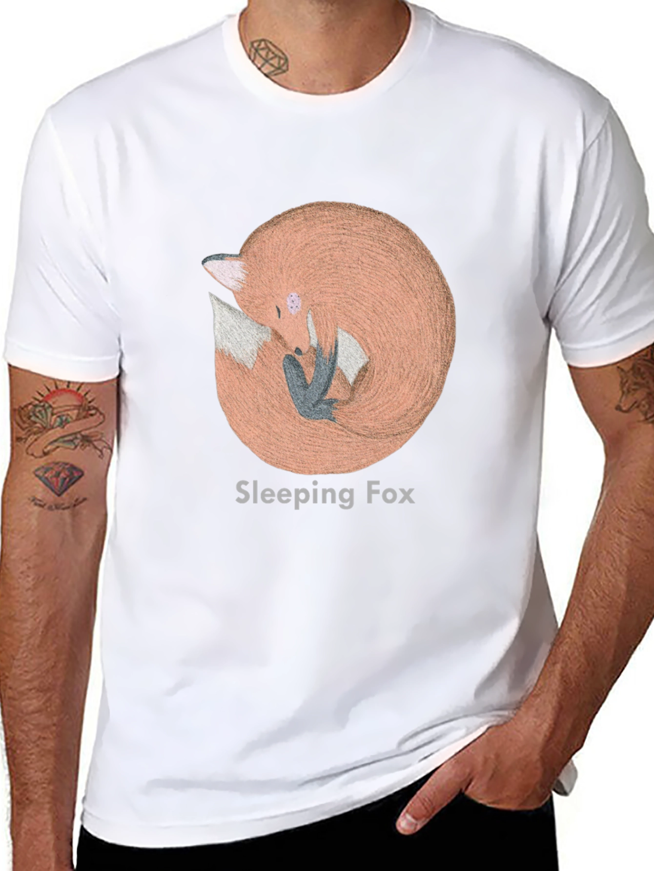 Sleeping Fox Graphic T-Shirt - Soft & Stylish