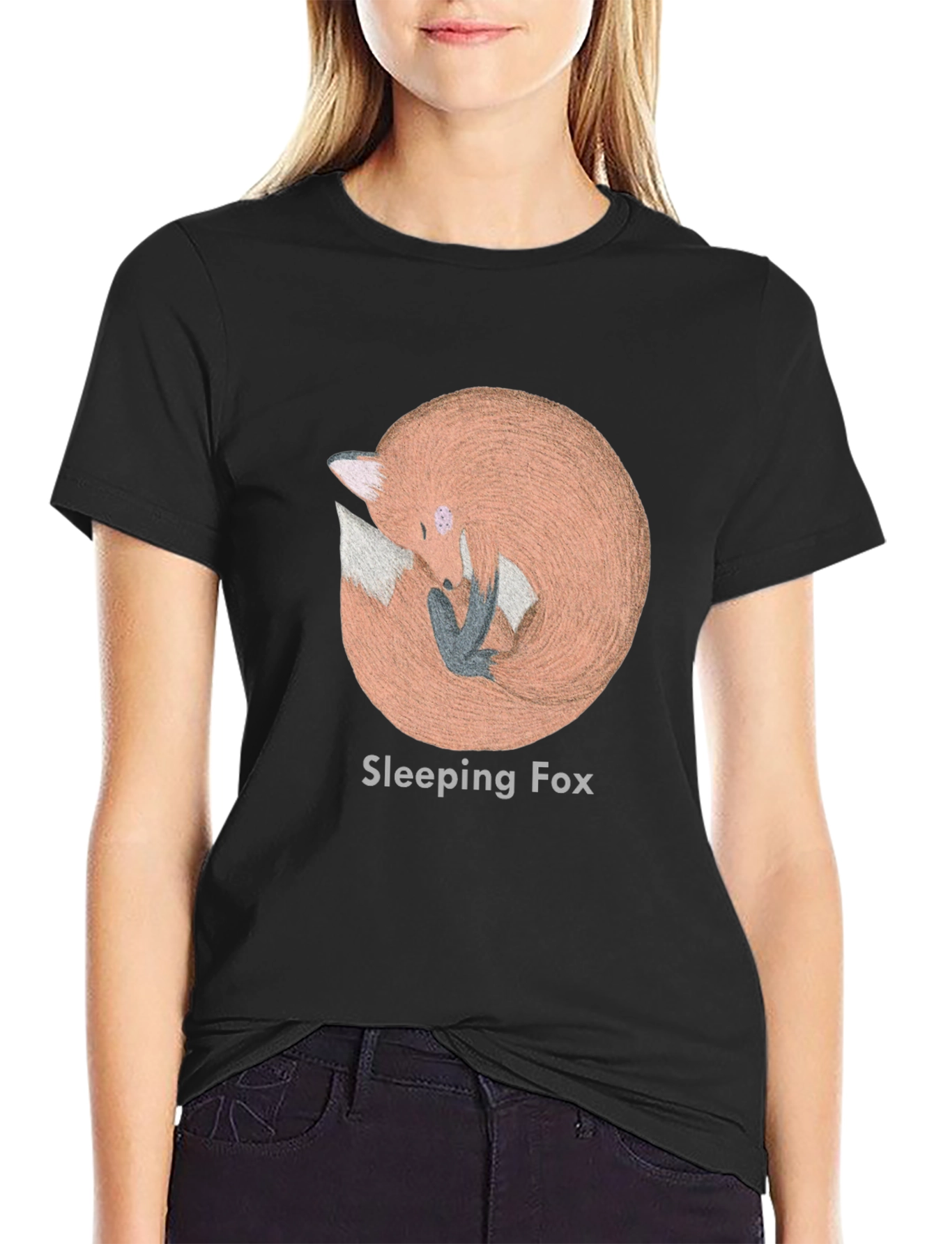 Sleeping Fox Graphic T-Shirt - Soft & Stylish