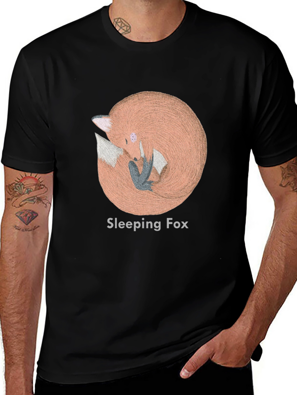 Sleeping Fox Graphic T-Shirt - Soft & Stylish