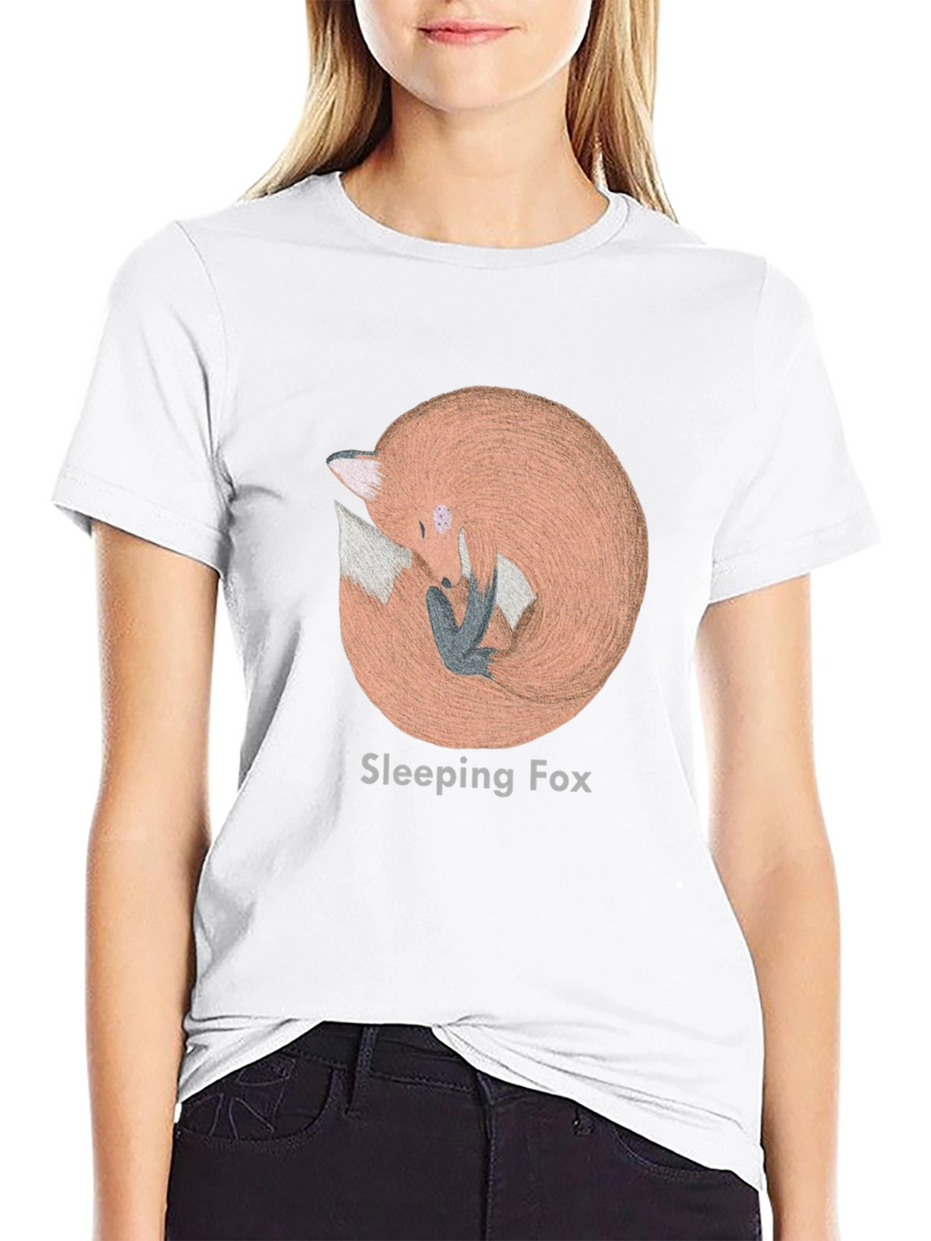 Sleeping Fox Graphic T-Shirt - Soft & Stylish