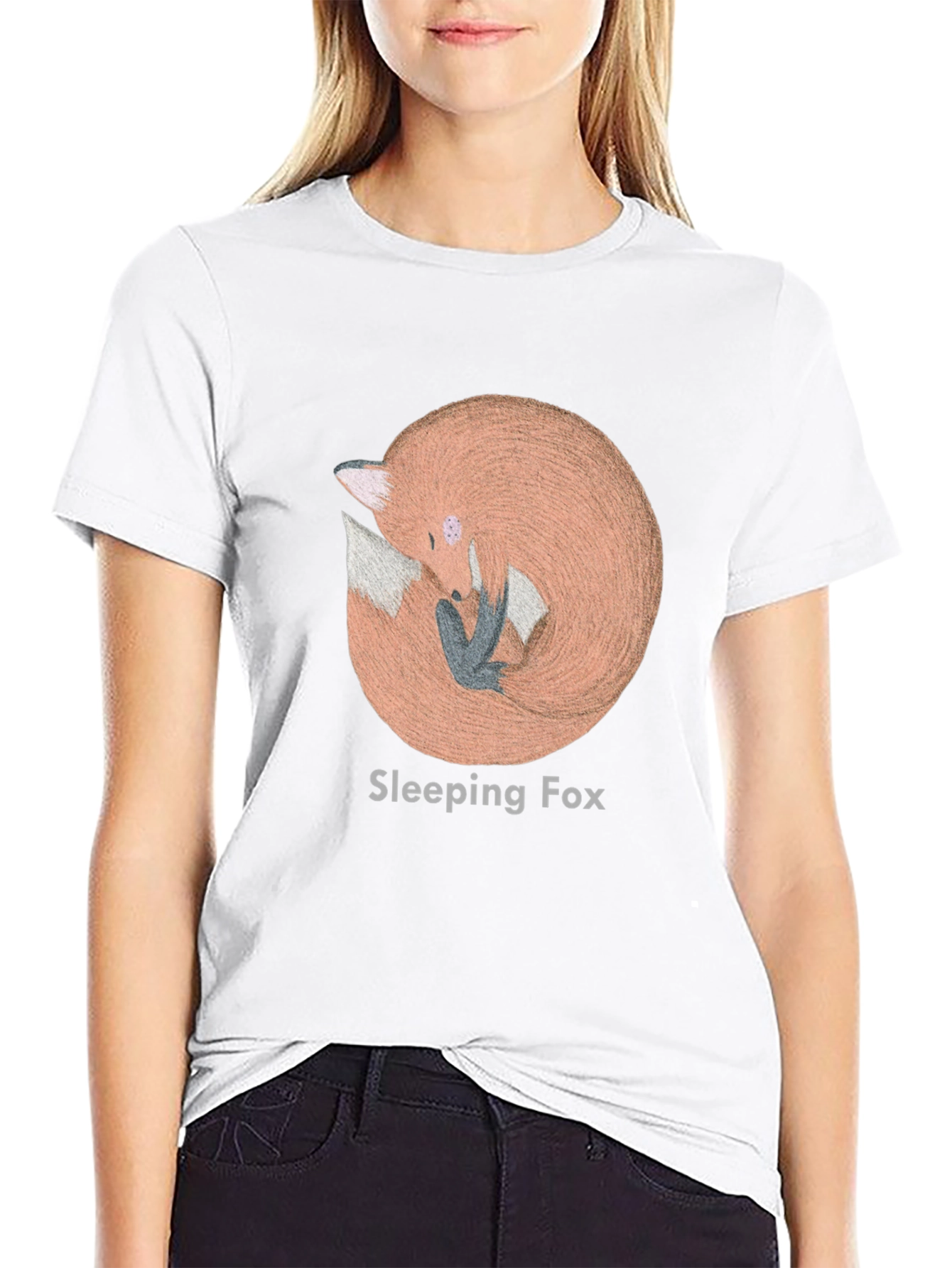 Sleeping Fox Graphic T-Shirt - Soft & Stylish