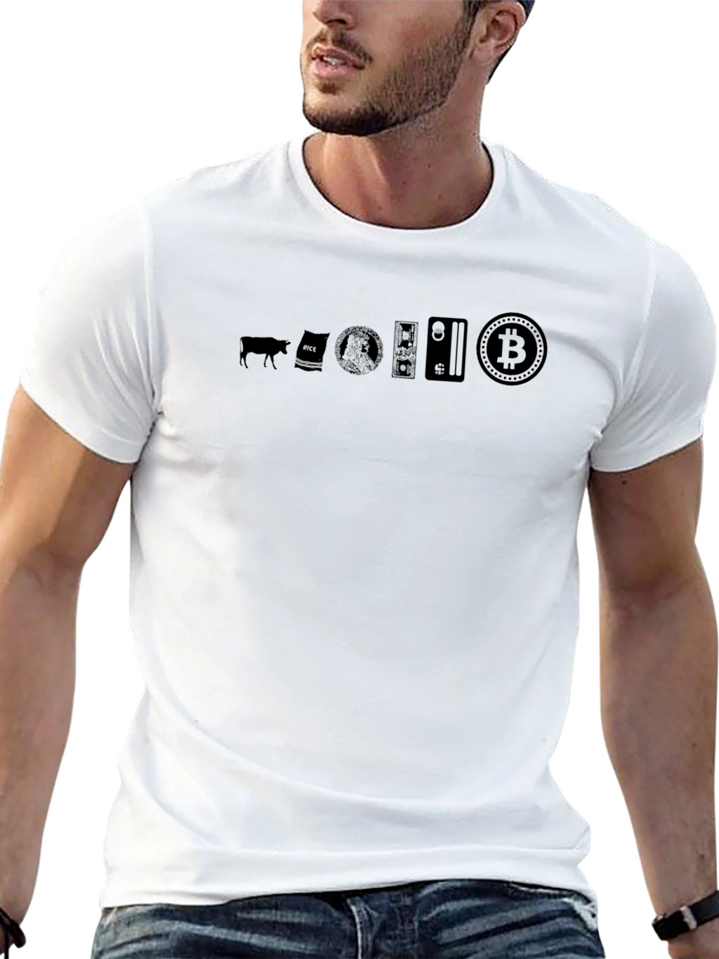 Evolution of Money Bitcoin Black T-Shirt