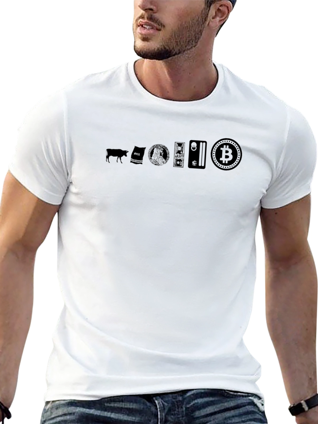 Evolution of Money Bitcoin Black T-Shirt