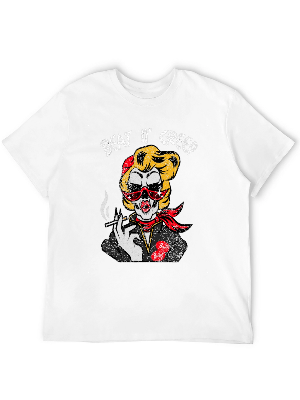 Beat It Creep Tee - Skull Lady Graphic T-Shirt