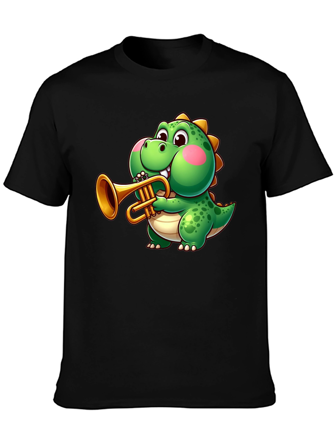 Dinosaur Trumpet Player Graphic Tee
