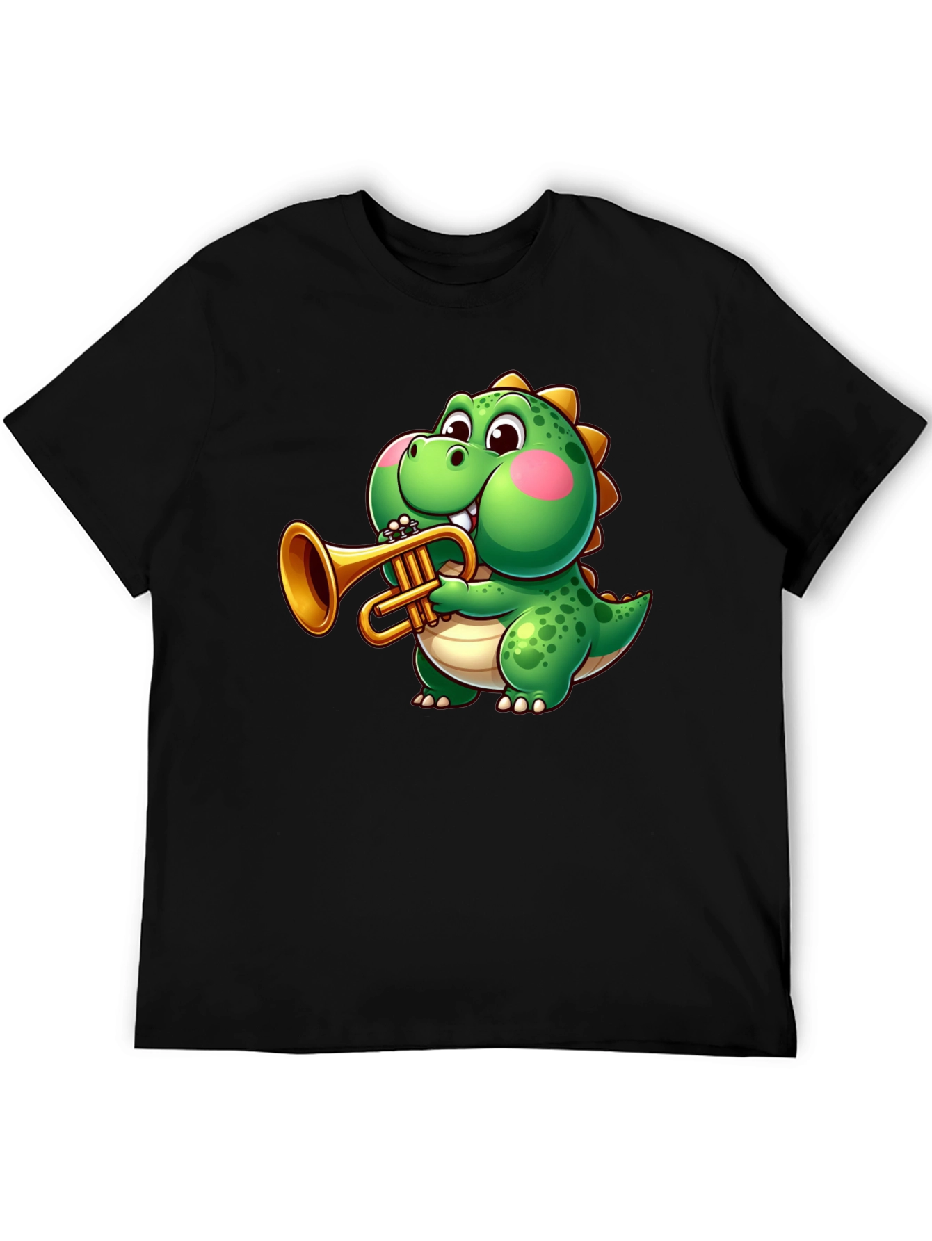 Dinosaur Trumpet Player Graphic Tee