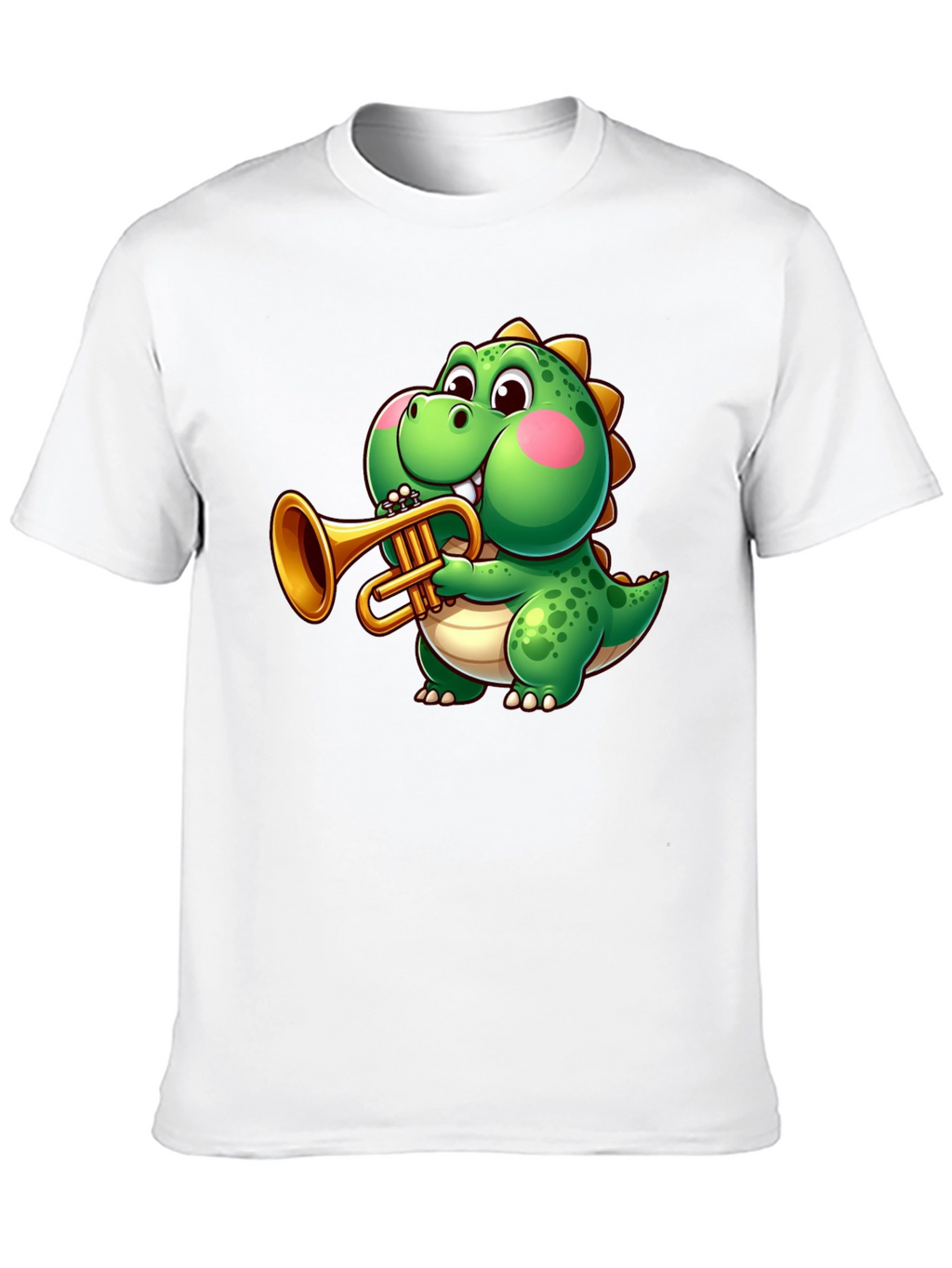Dinosaur Trumpet Player Graphic Tee