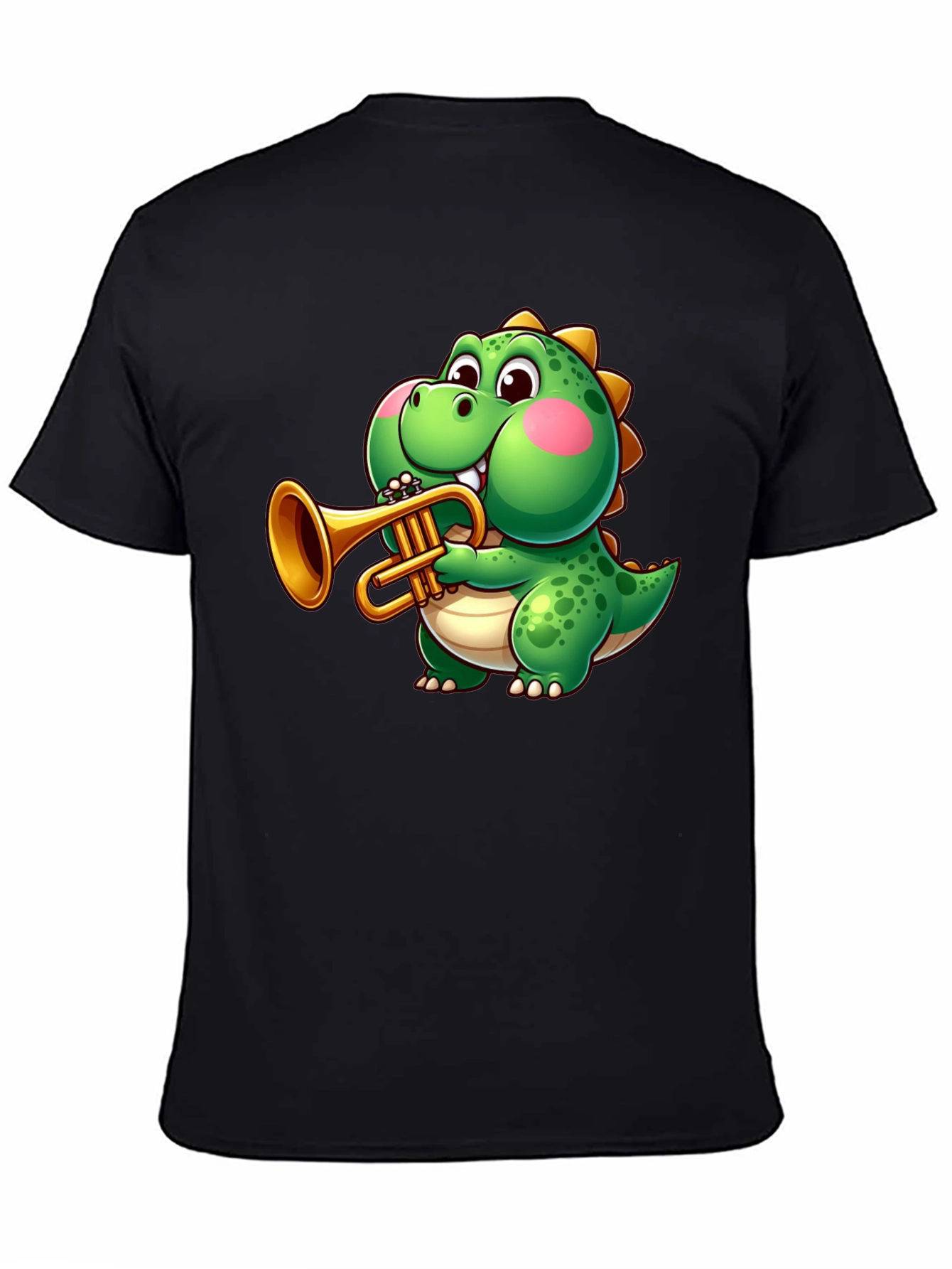 Dinosaur Trumpet Player Graphic Tee