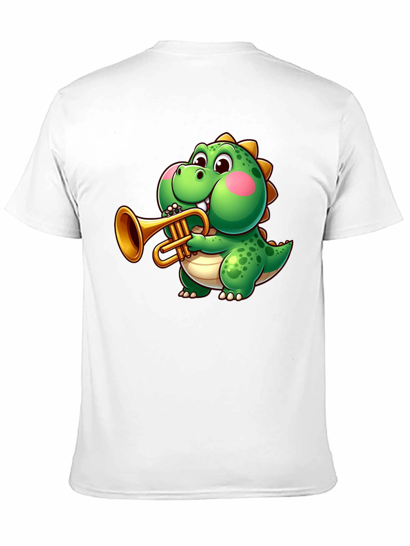 Dinosaur Trumpet Player Graphic Tee