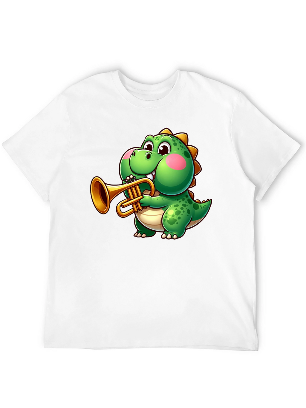 Dinosaur Trumpet Player Graphic Tee