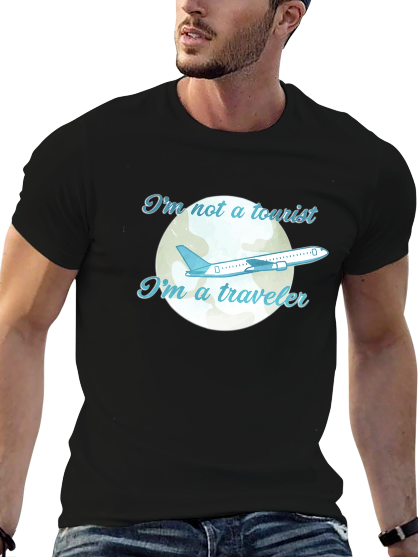 Traveler Graphic Tee - Airplane Design