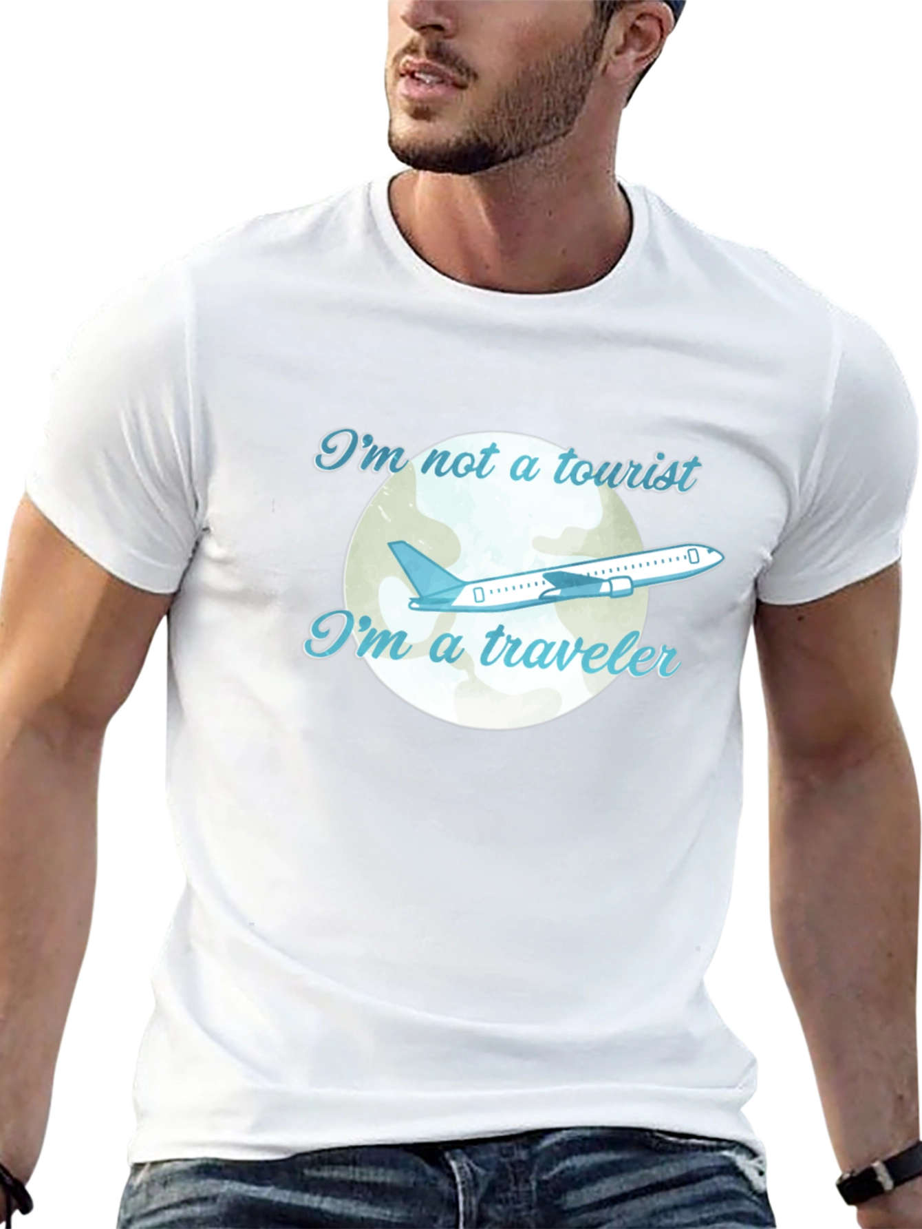 Traveler Graphic Tee - Airplane Design