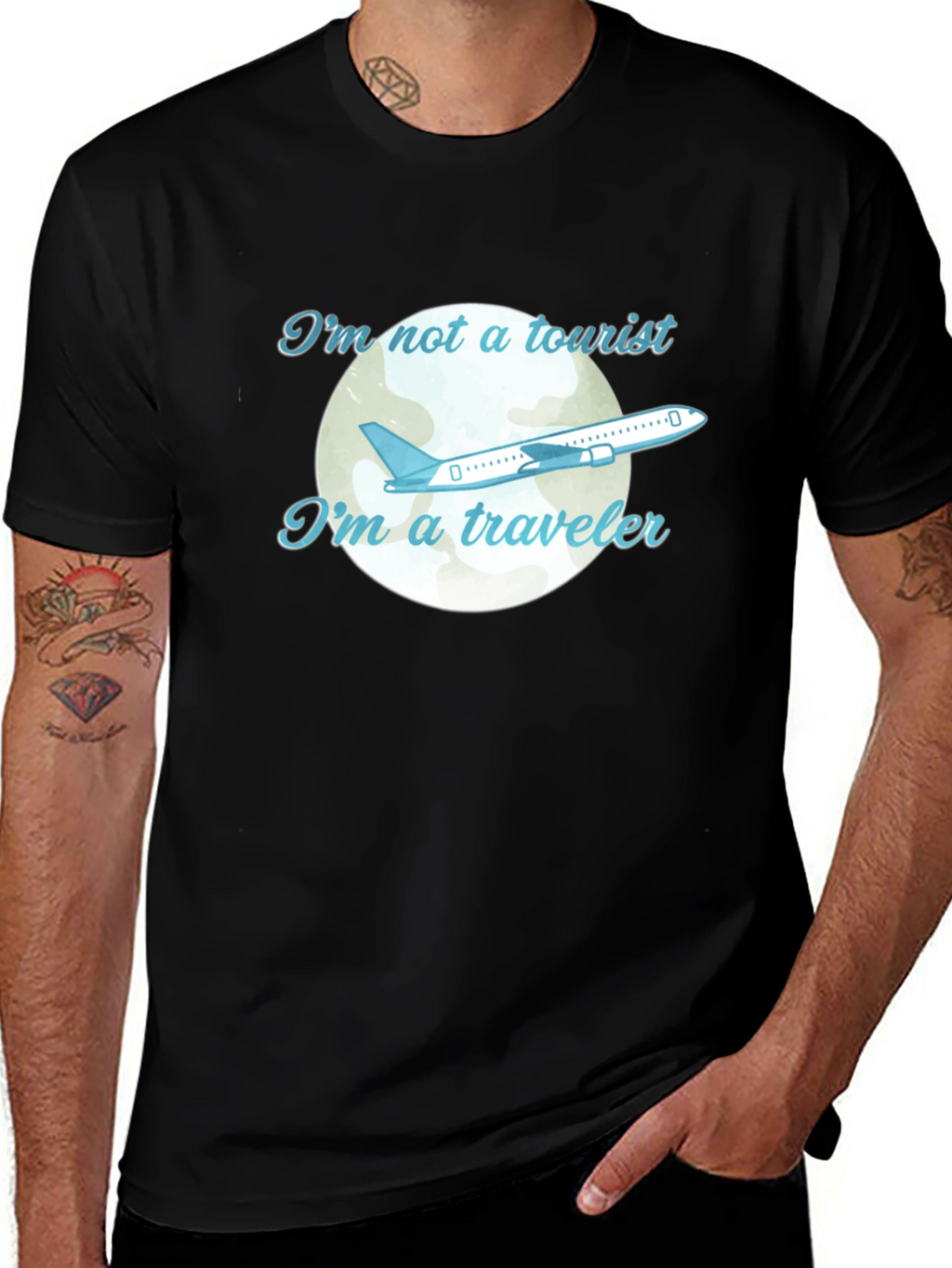 Traveler Graphic Tee - Airplane Design