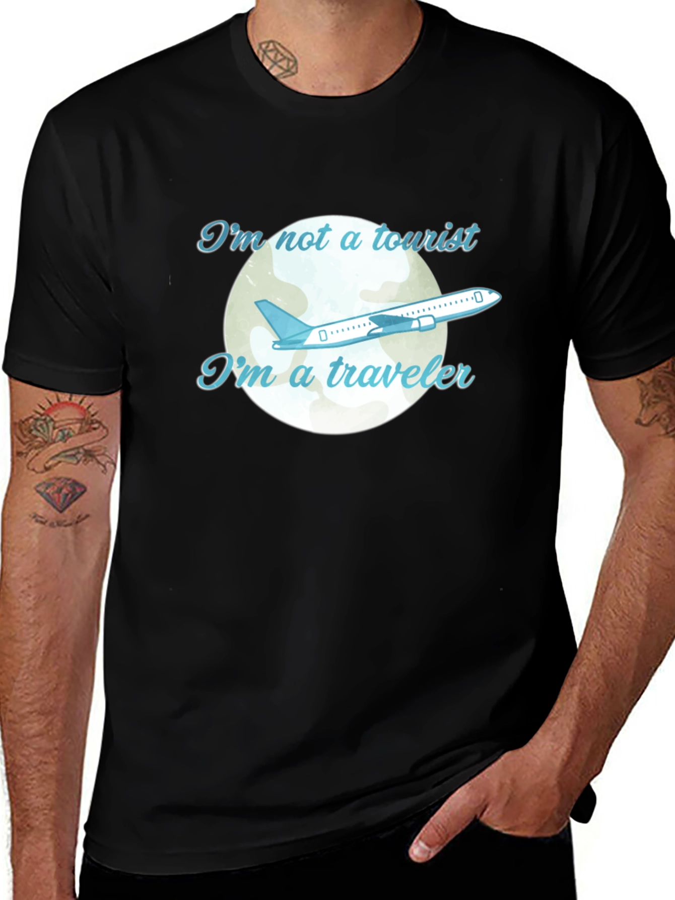 Traveler Graphic Tee - Airplane Design