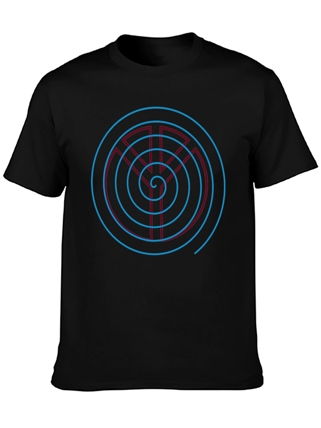Spiral Labyrinth Graphic Tee - Stylish Casual Wear
