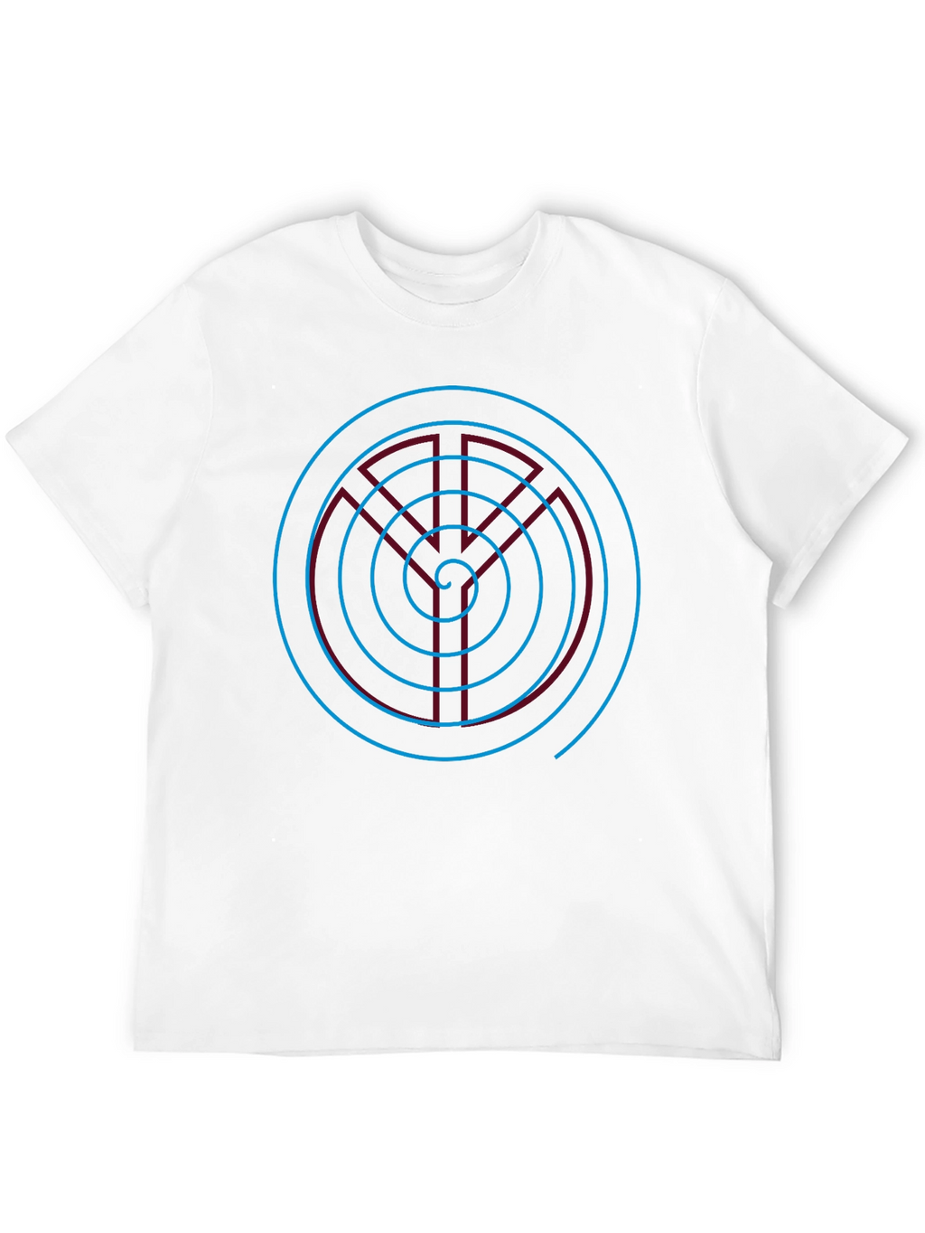 Spiral Labyrinth Graphic Tee - Stylish Casual Wear