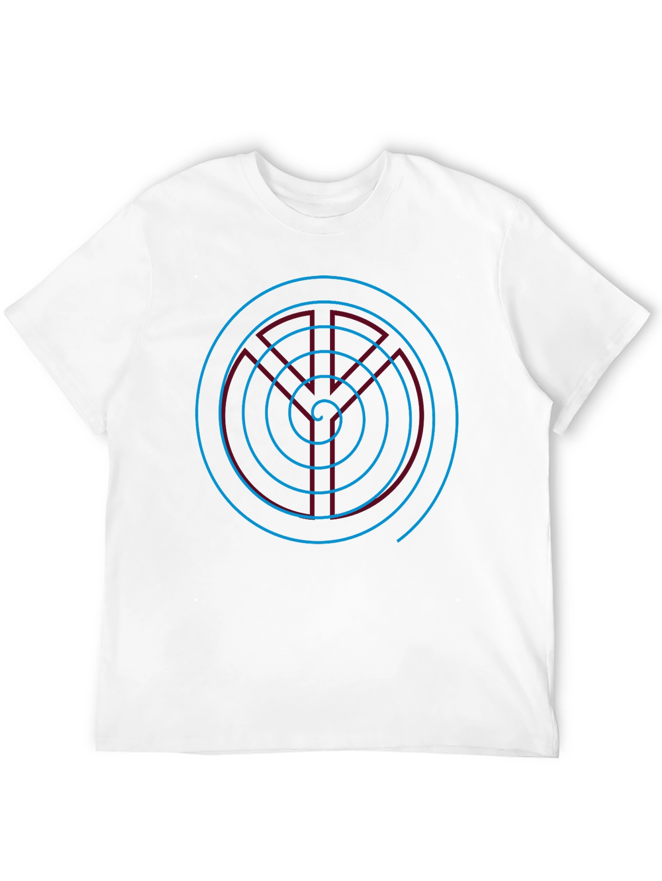Spiral Labyrinth Graphic Tee - Stylish Casual Wear