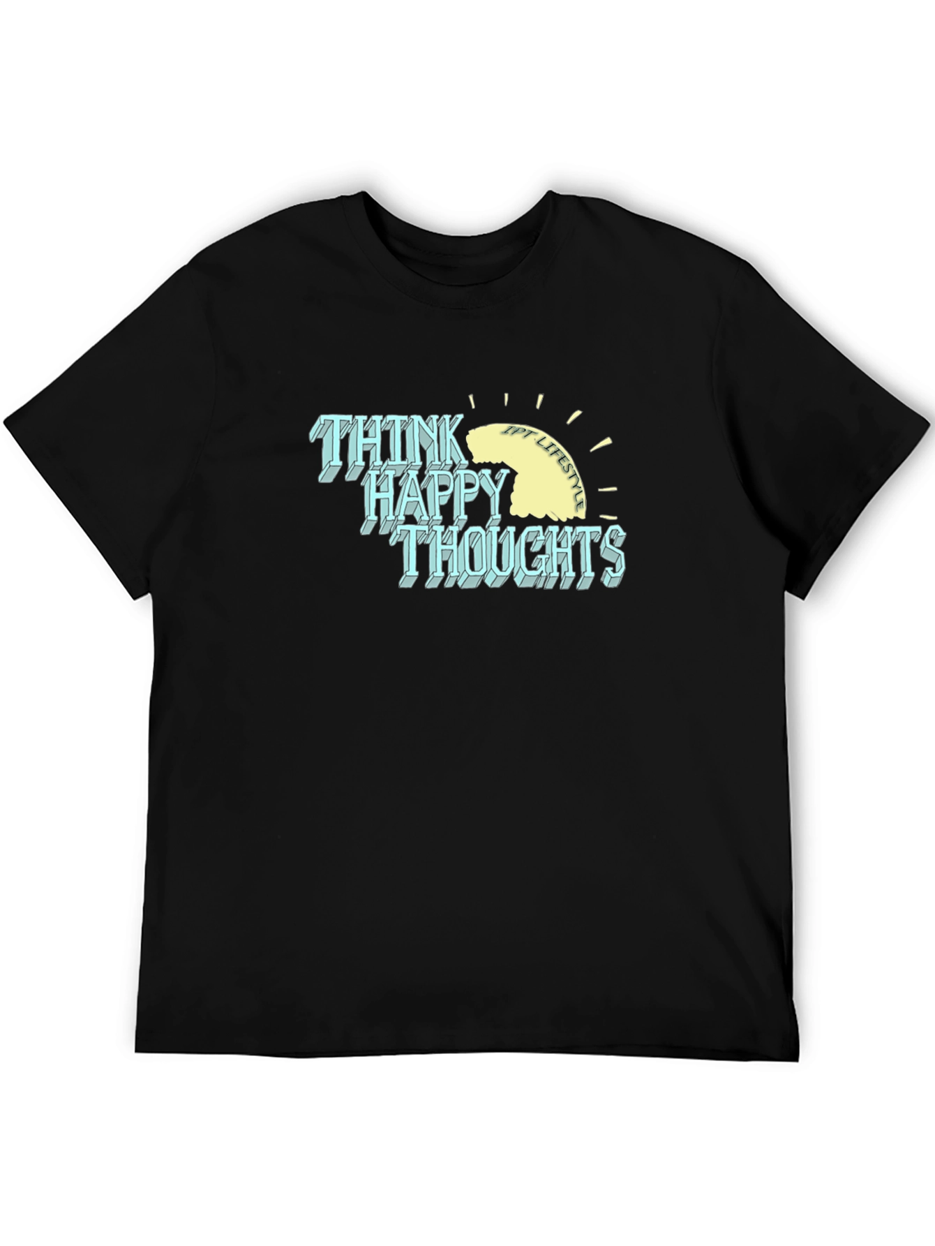 Think Happy Thoughts Graphic Tee - Black