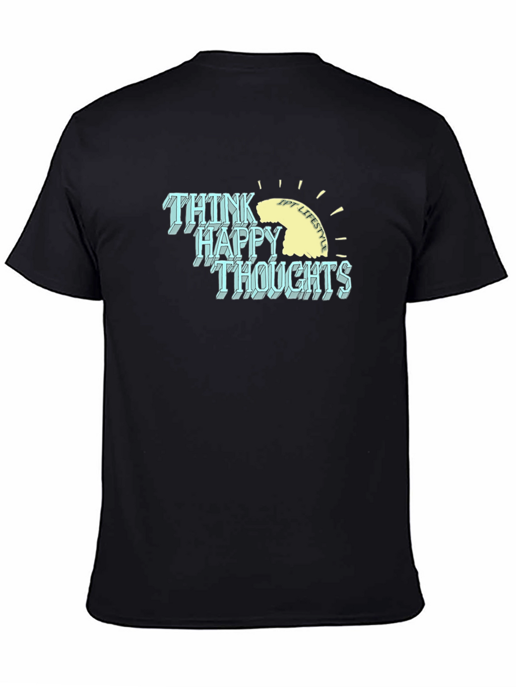 Think Happy Thoughts Graphic Tee - Black