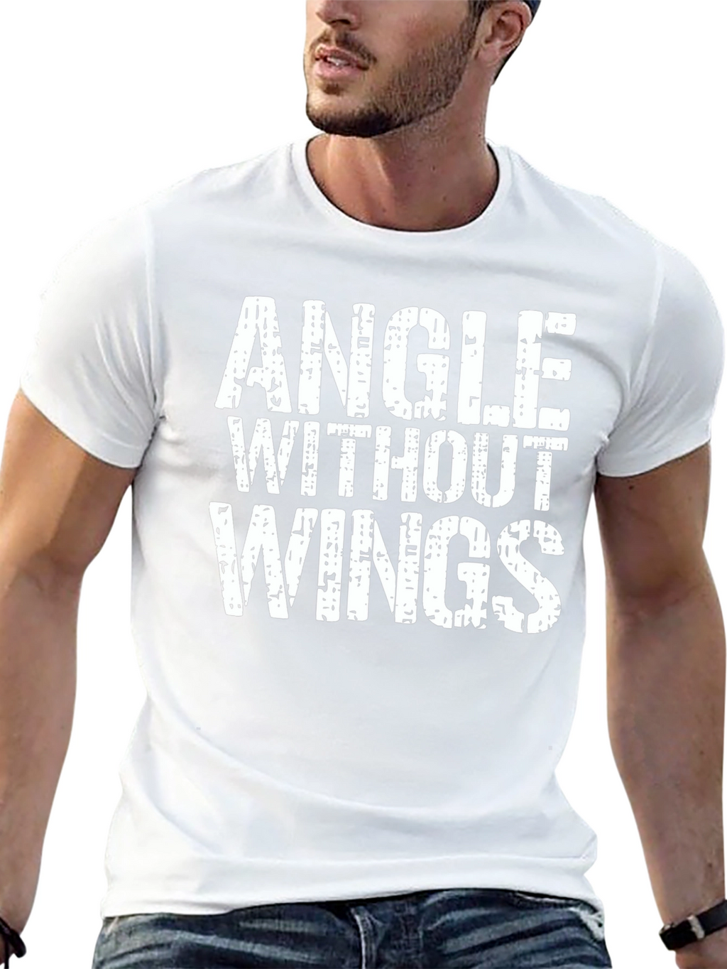 Angle Without Wings Black Graphic Tee