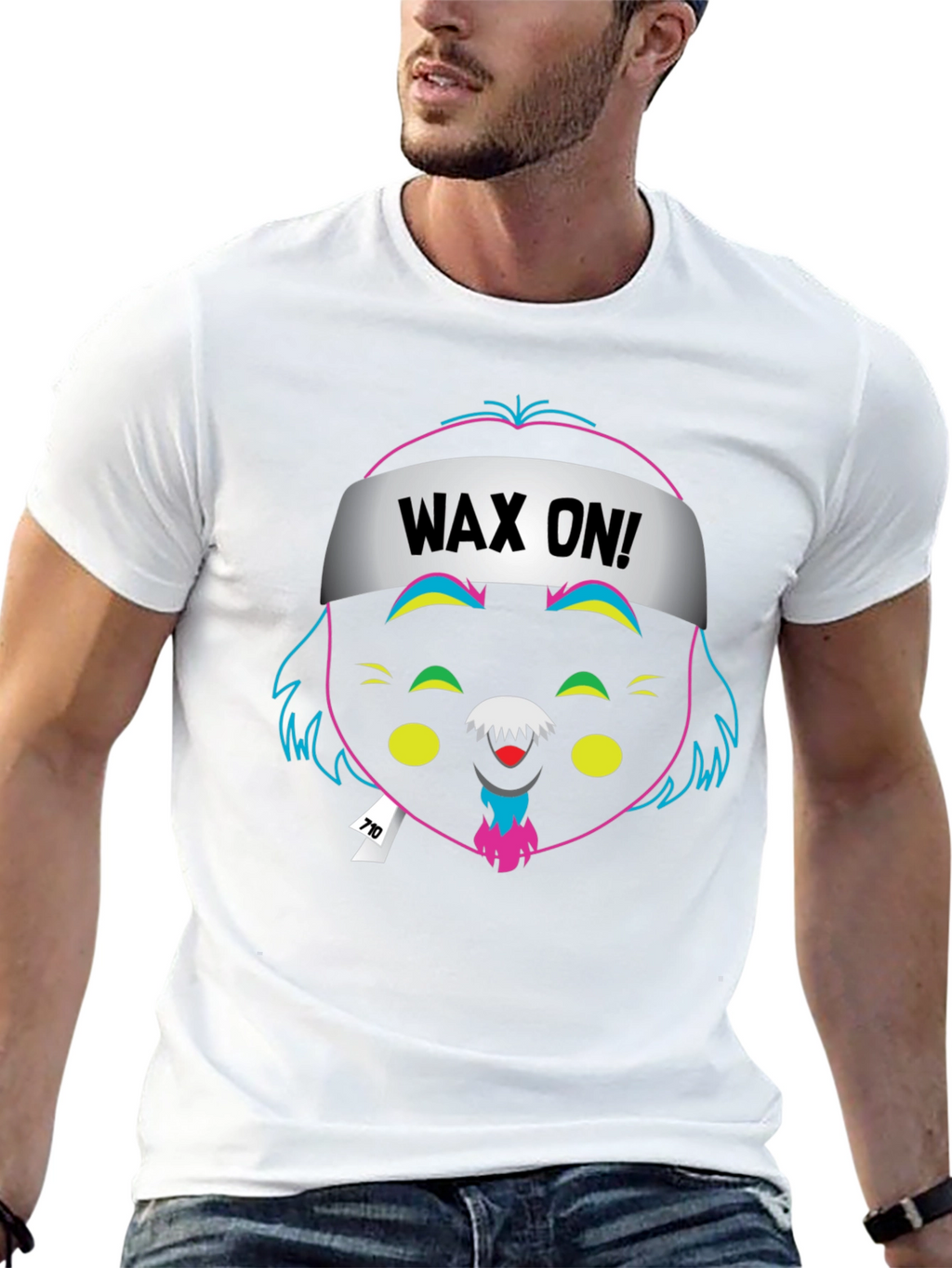 Wax On Cartoon Graphic T-Shirt