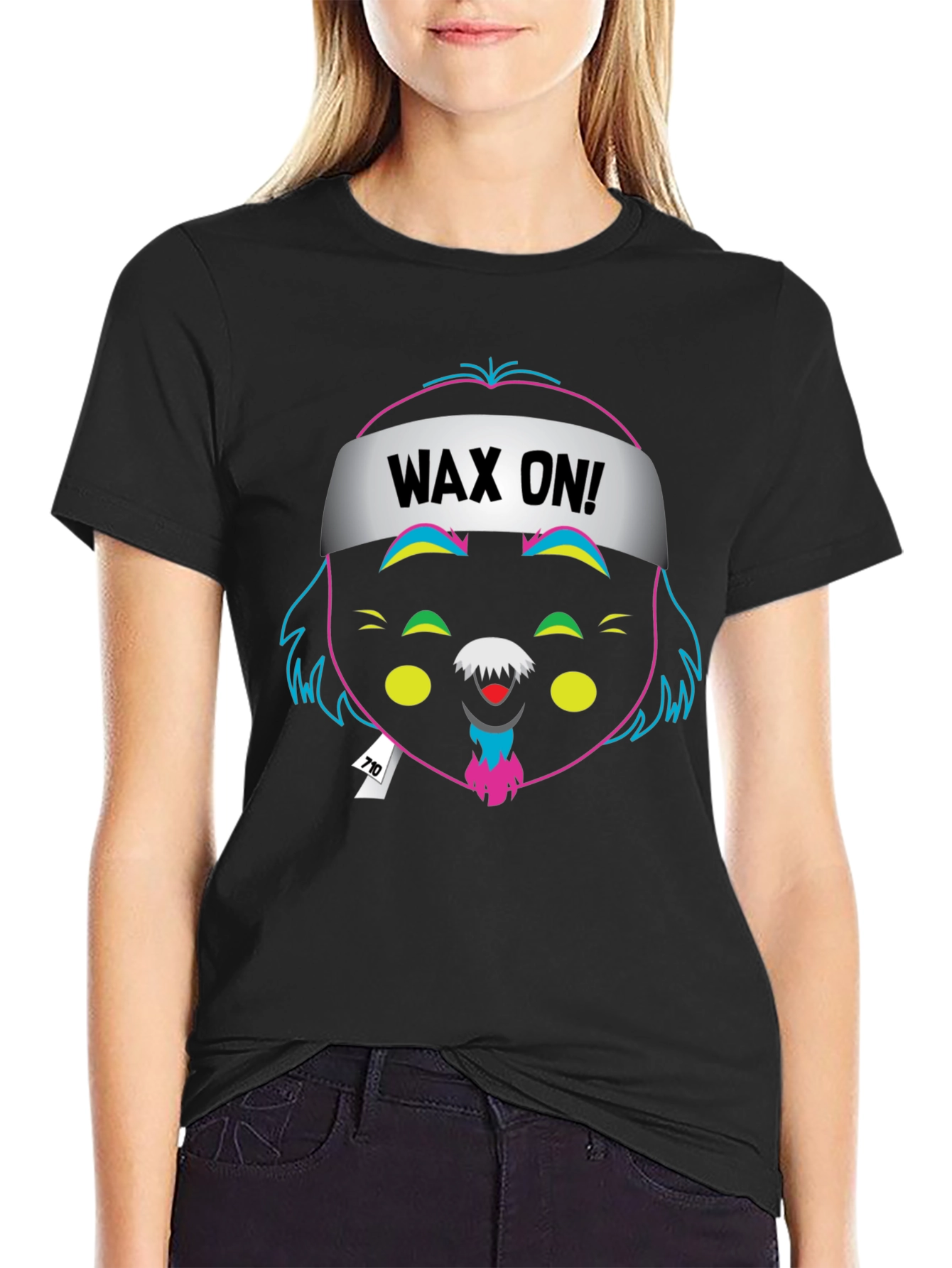 Wax On Cartoon Graphic T-Shirt