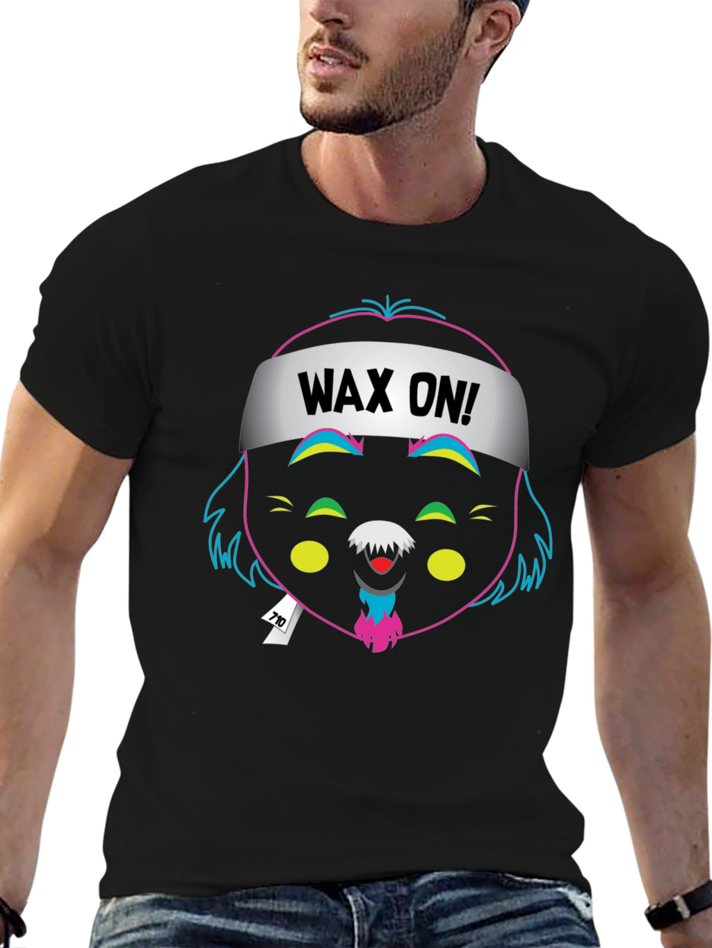 Wax On Cartoon Graphic T-Shirt