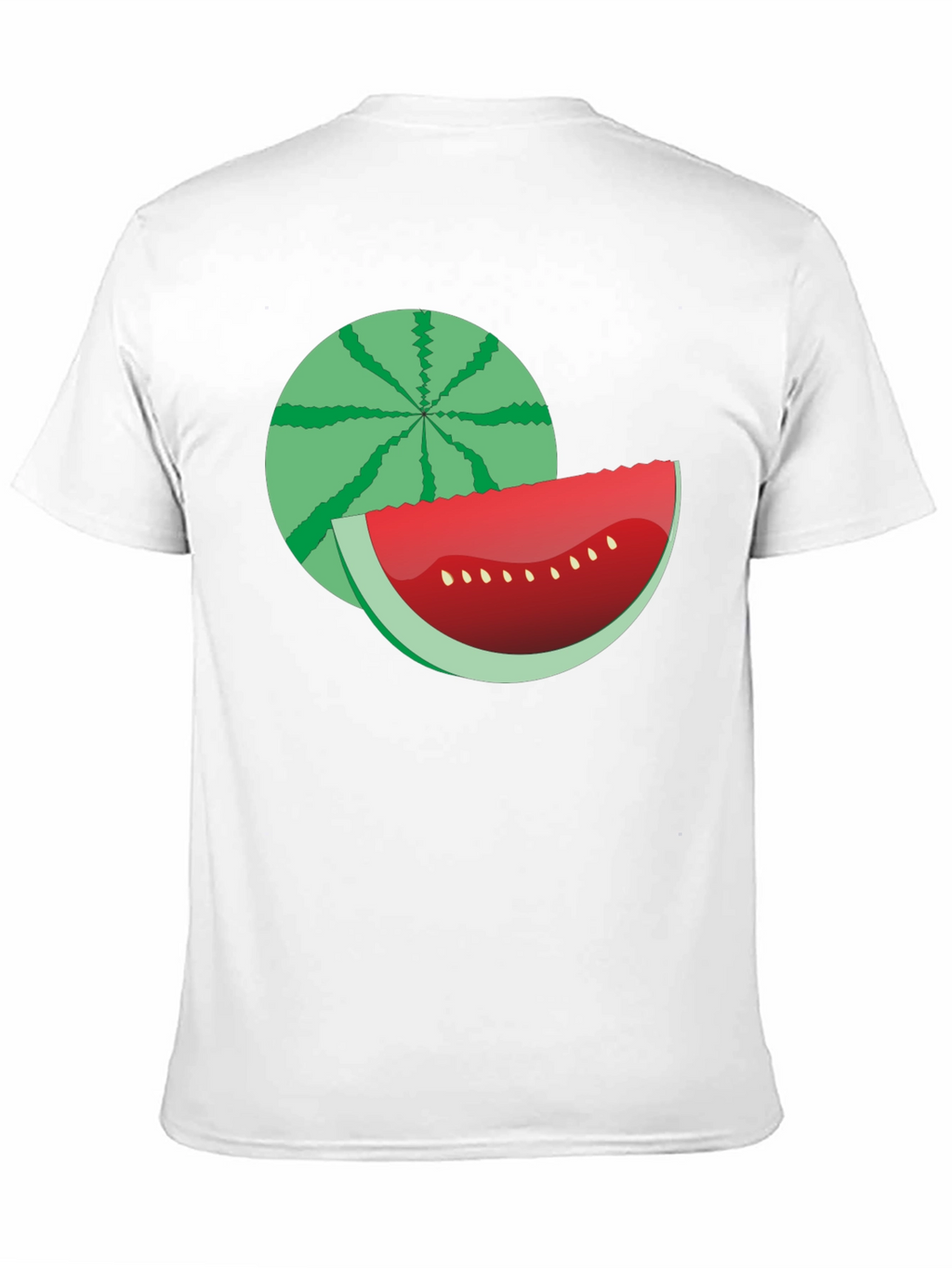 Watermelon Graphic Print Black T-Shirt