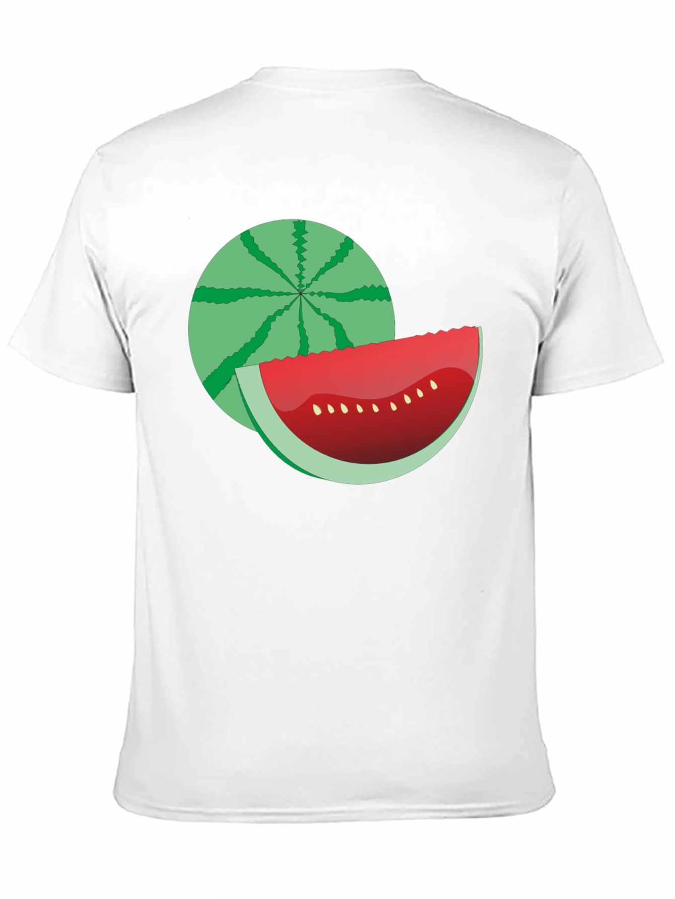 Watermelon Graphic Print Black T-Shirt