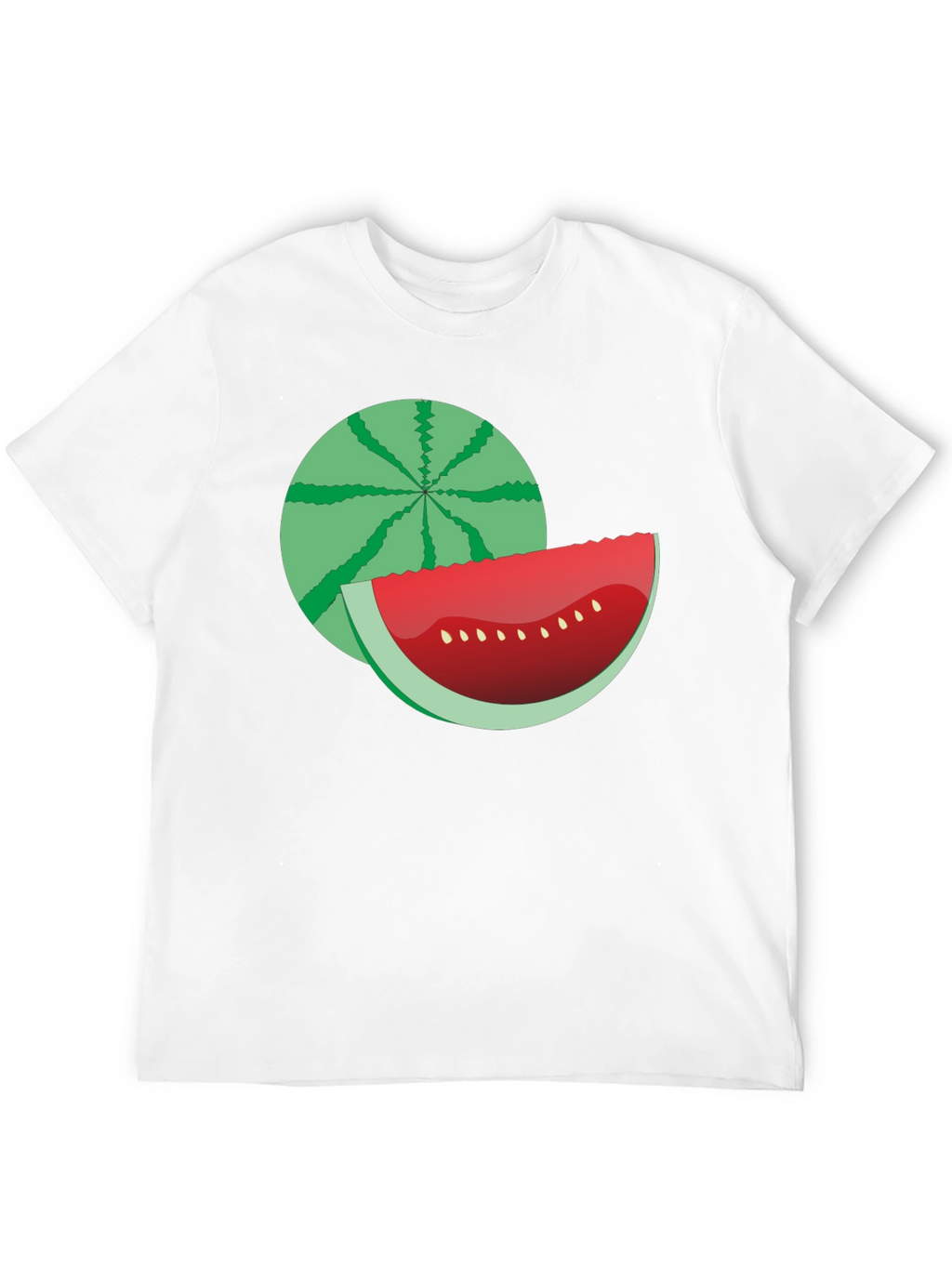 Watermelon Graphic Print Black T-Shirt