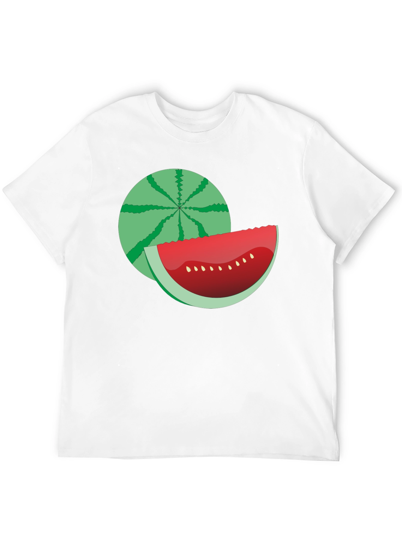 Watermelon Graphic Print Black T-Shirt