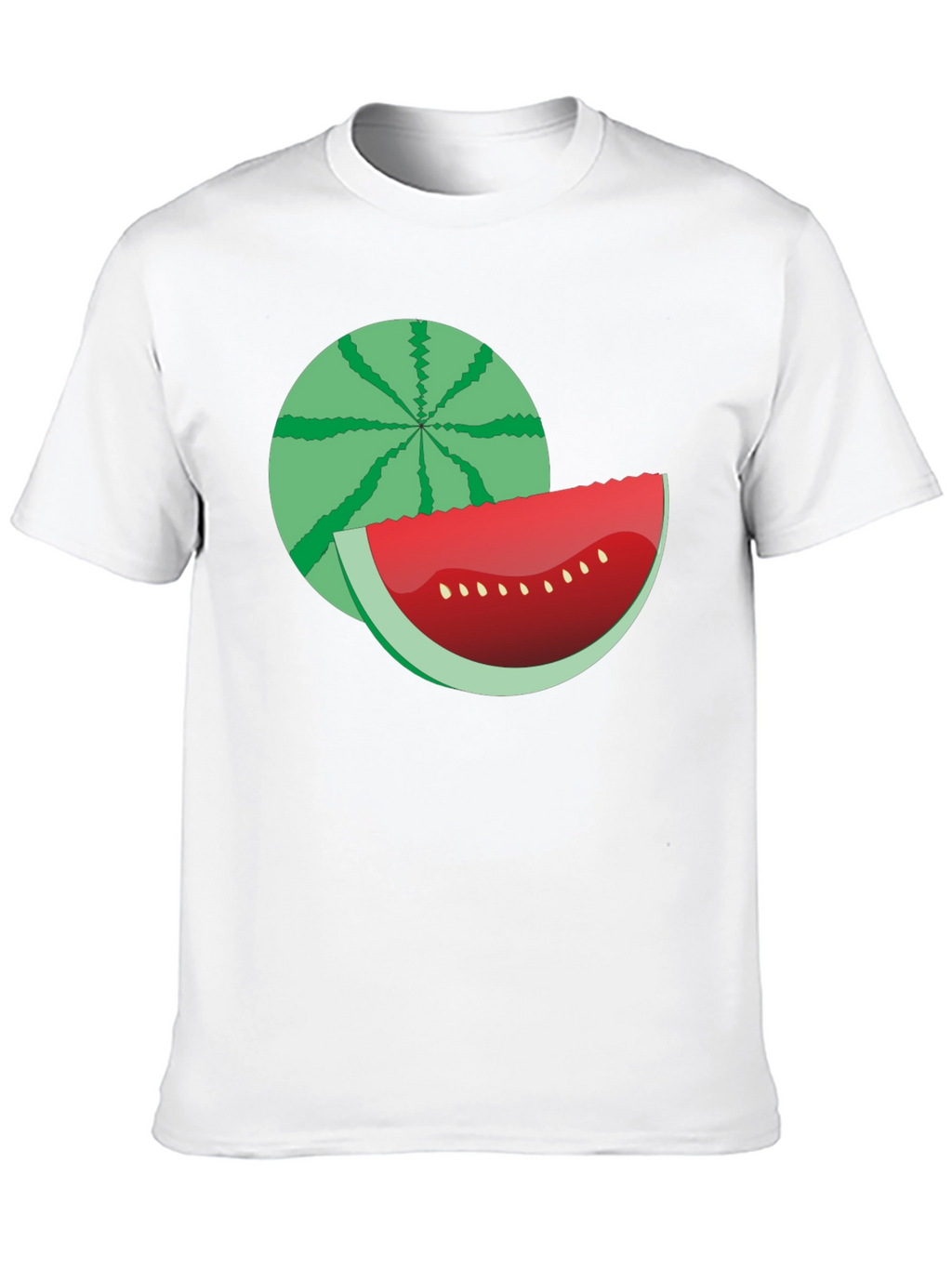 Watermelon Graphic Print Black T-Shirt