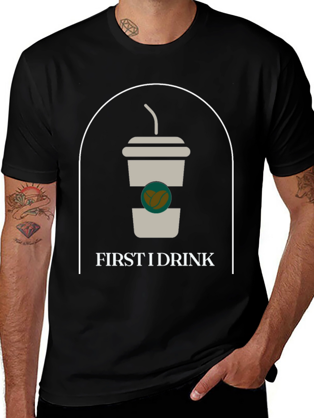 First I Drink Graphic Tee