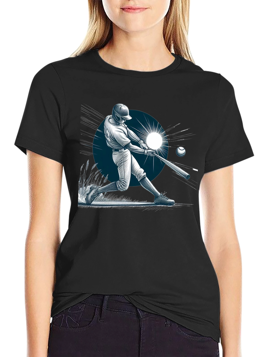 Baseball Batter Graphic Tee - Stylish Sports Apparel