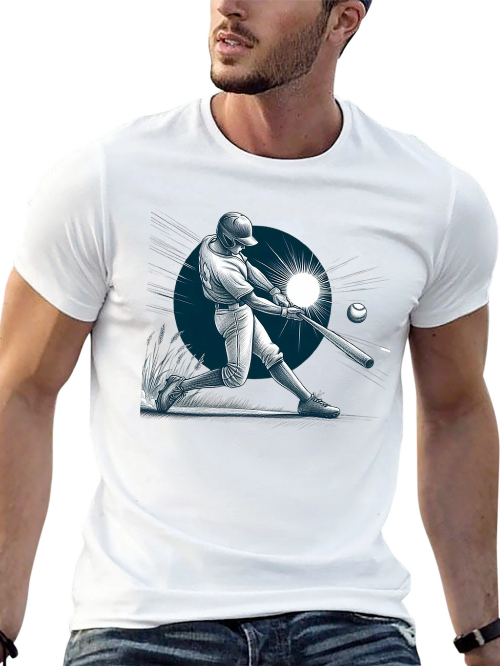 Baseball Batter Graphic Tee - Stylish Sports Apparel