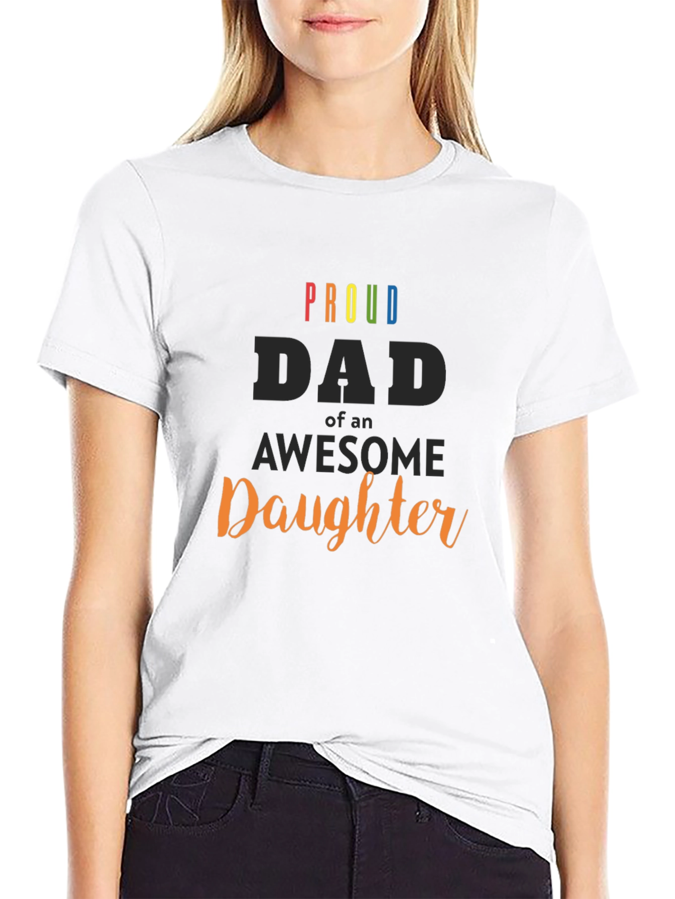 Proud Dad of an Awesome Daughter Black T-Shirt