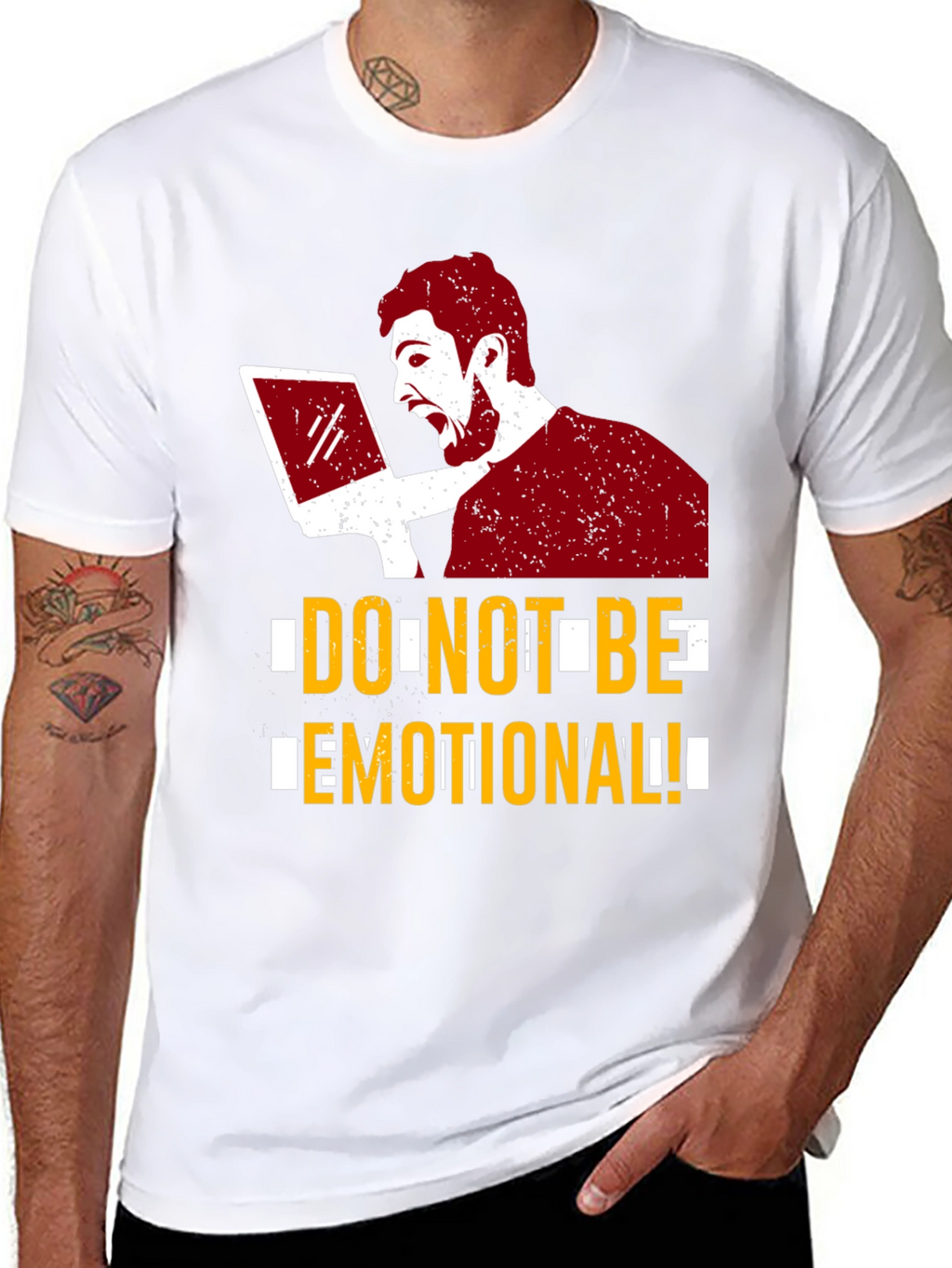 Do Not Be Emotional Graphic Tee - Black
